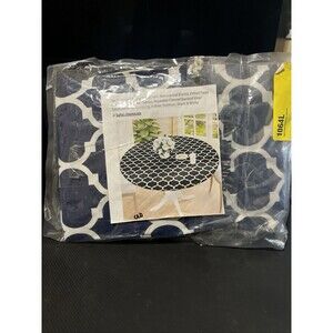 Fitted Round Waterproof Table Cloth Vinyl Indoor Outdoor Flannel Backing